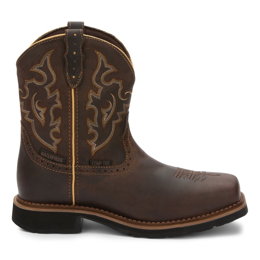 justin safety toe work boots