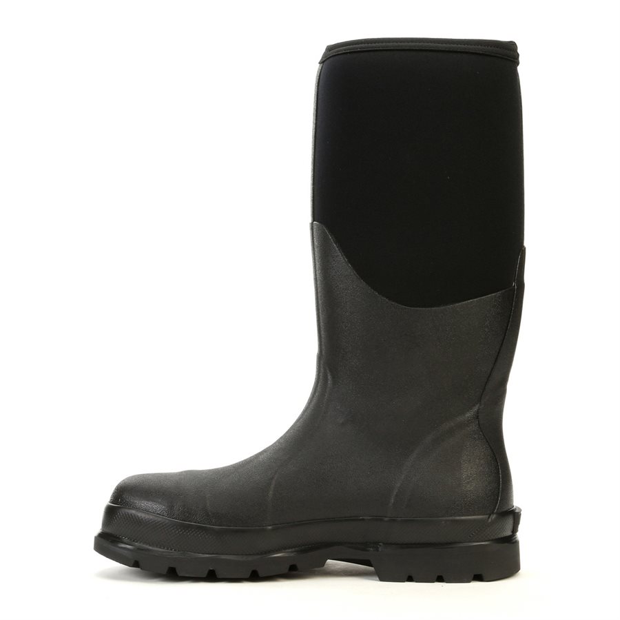 rubberised flat boots