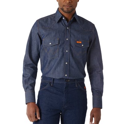 Wrangler FR Long Sleeve Denim Work Shirt